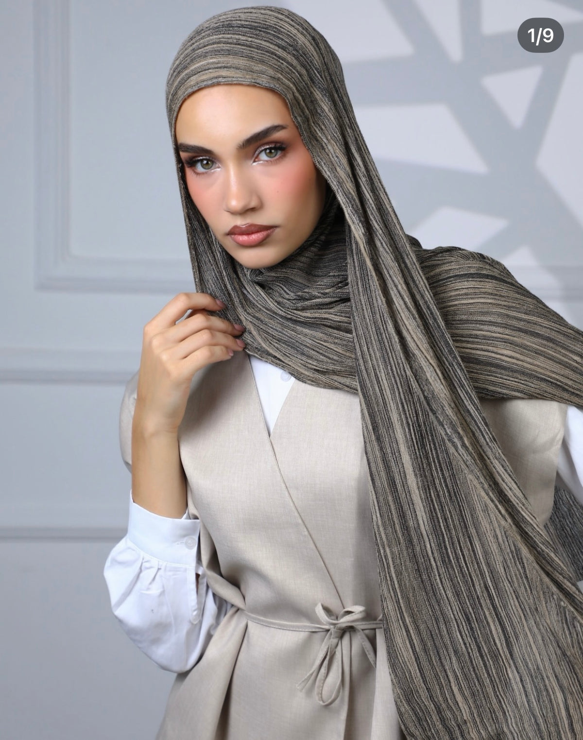 Rectangle linen scarf