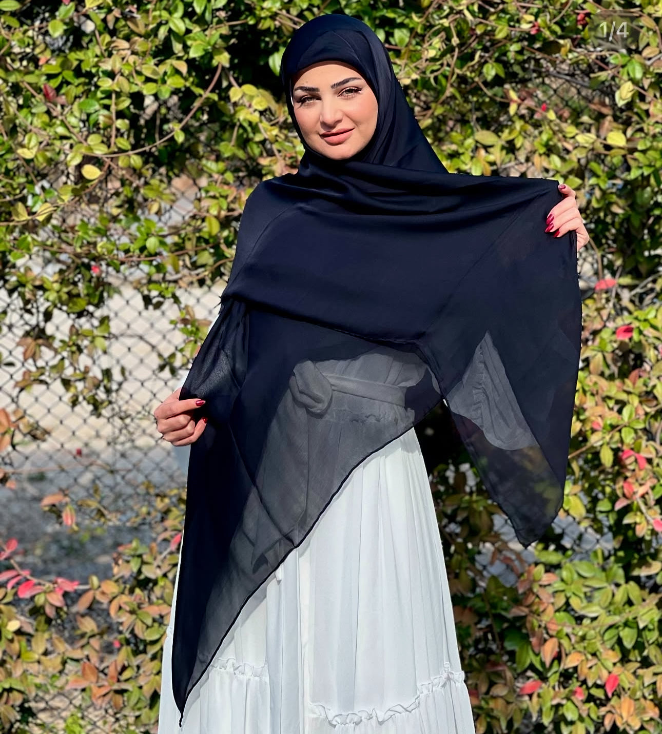 100% silk black scarf