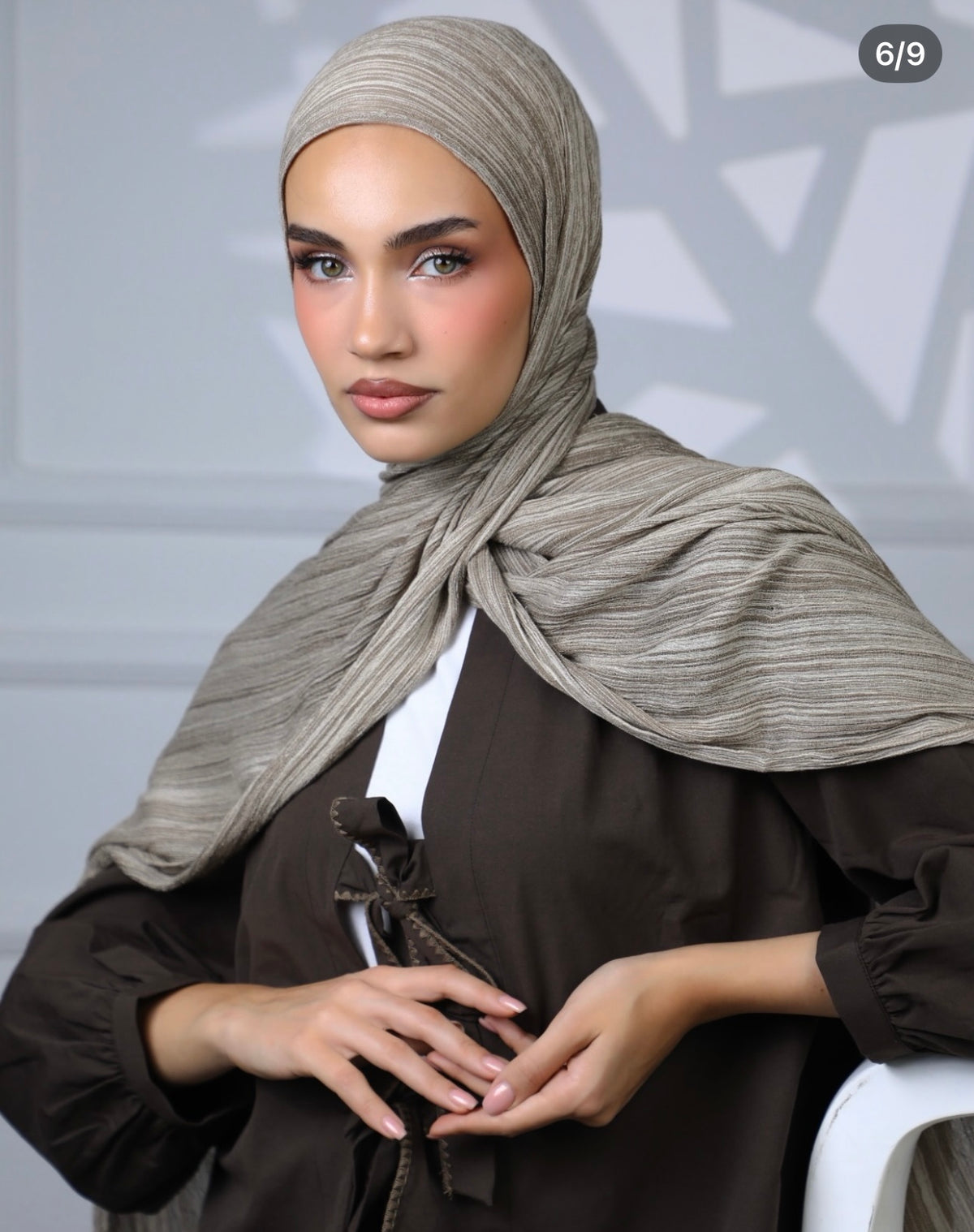Rectangle linen scarf